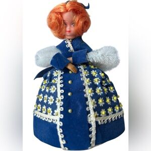 Vintage 70s Walco Li'l Missy Beads Sequin Red Hair Doll